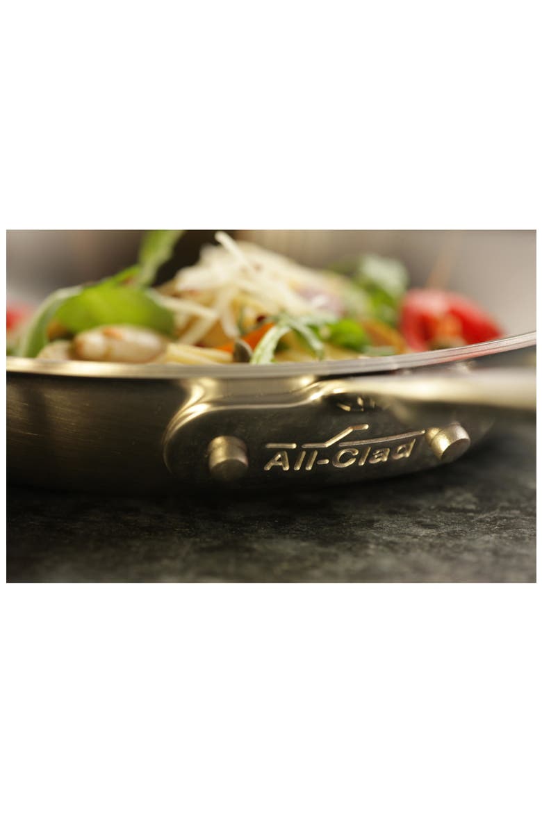 D5 Stainless Brushed 5-Ply Bonded 10-Inch Fry Pan, Alternate, color, SILVER