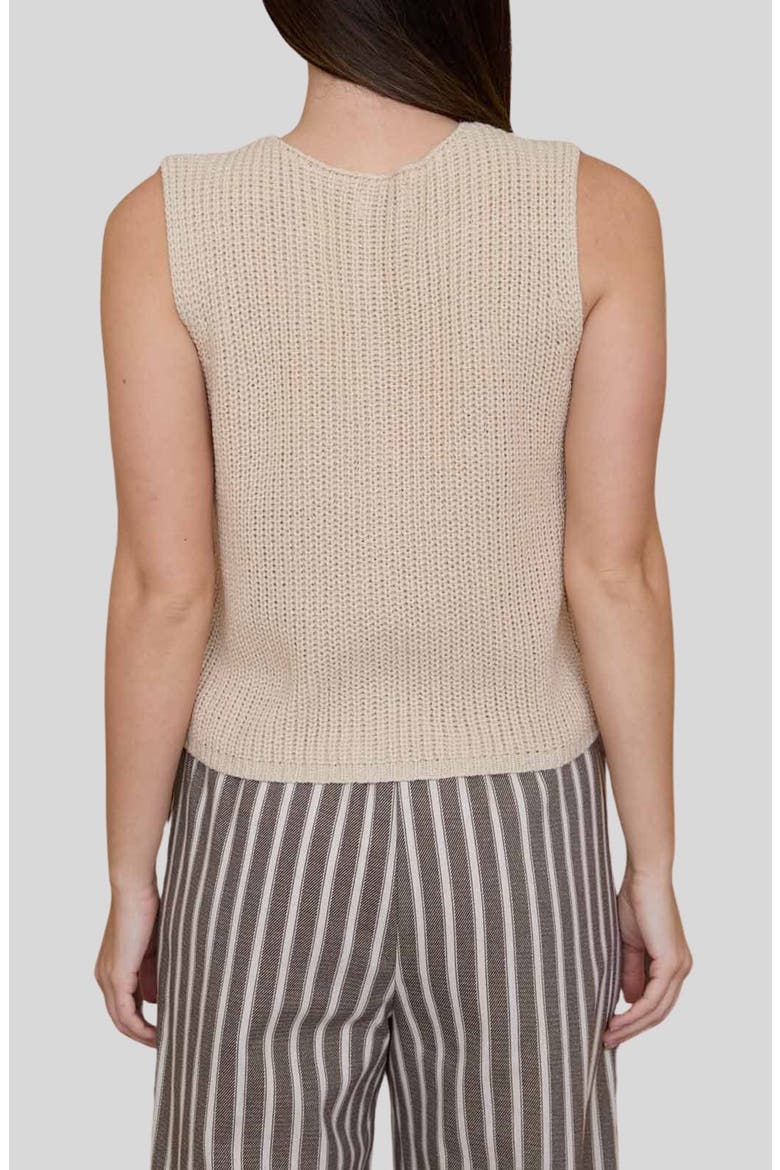 Button-Up Sweater Tank, Alternate, color, LIGHT KHAKI