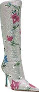 Betsey Johnson x Paris Hilton Rio Rhinestone Floral Knee High Boot