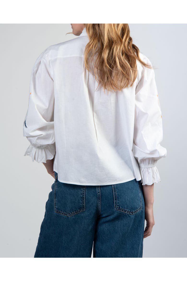 Clover Equestrian Blouse, Alternate, color, White
