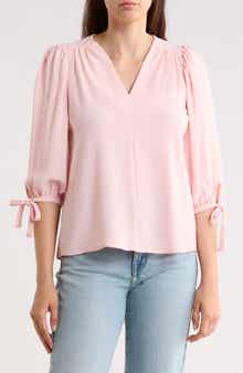 Renee C Ditsy Puff Sleeve Blouse