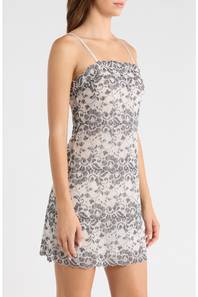 Peony Lace Chemise, Alternate, color, WARM WHITE/ BLACK