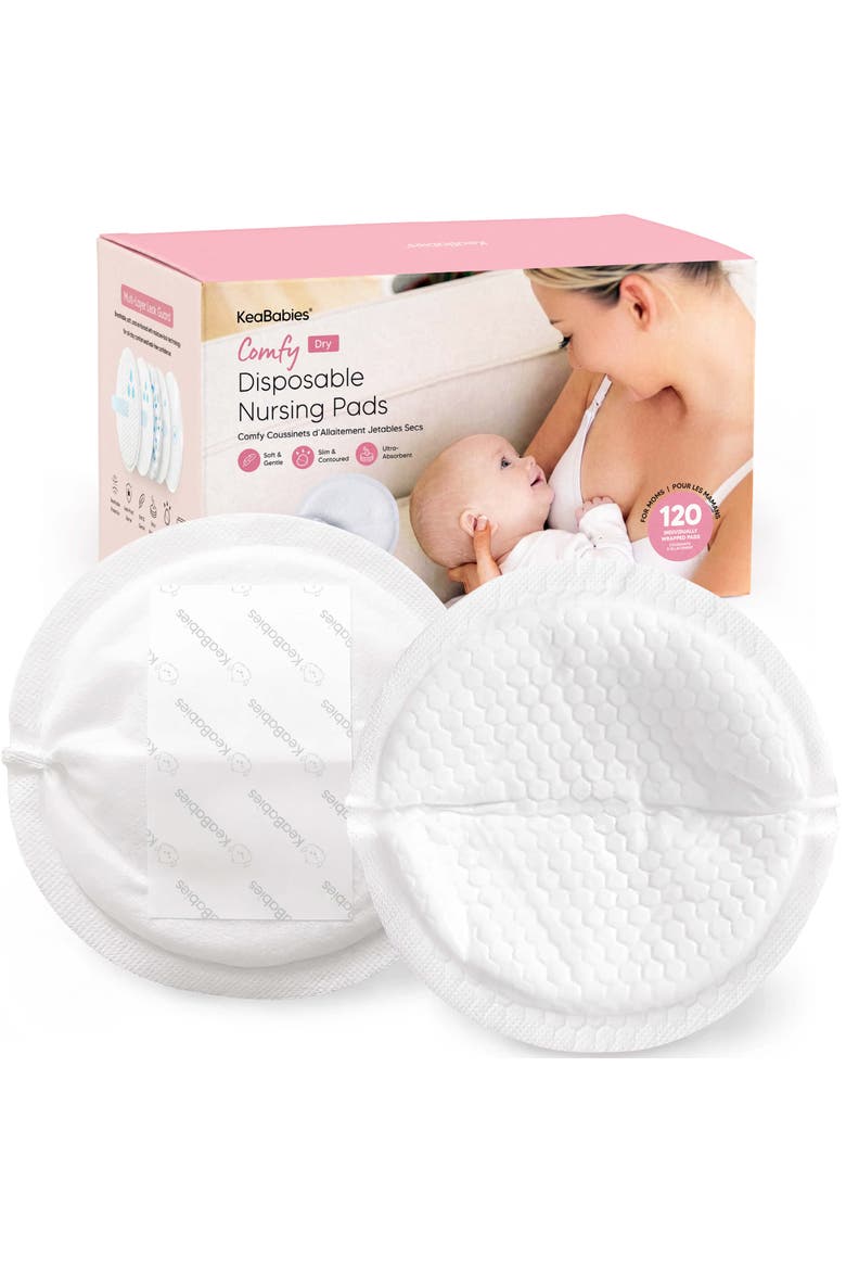 Comfy Dry Disposable Nursing Pads, Main, color, White