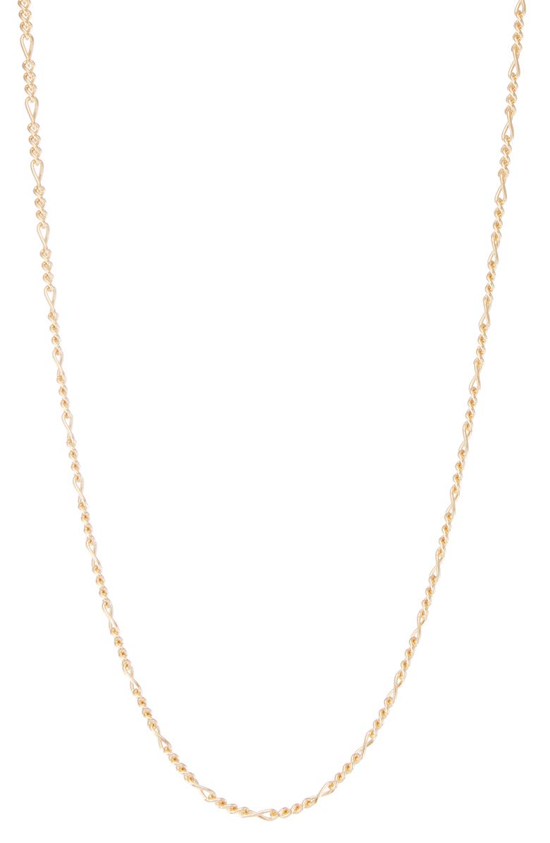 FUZION CREATIONS Figaro Chain Necklace, Main, color, Yellow