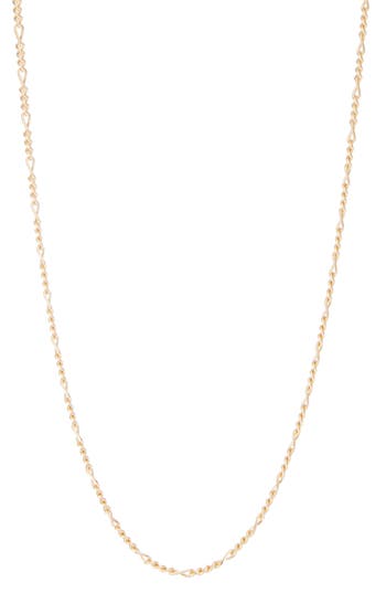 Fuzion Creations Figaro Chain Necklace In Yellow