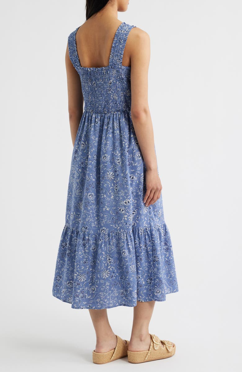 beachlunchlounge Elissa Print Sundress, Alternate, color, Spica Blue