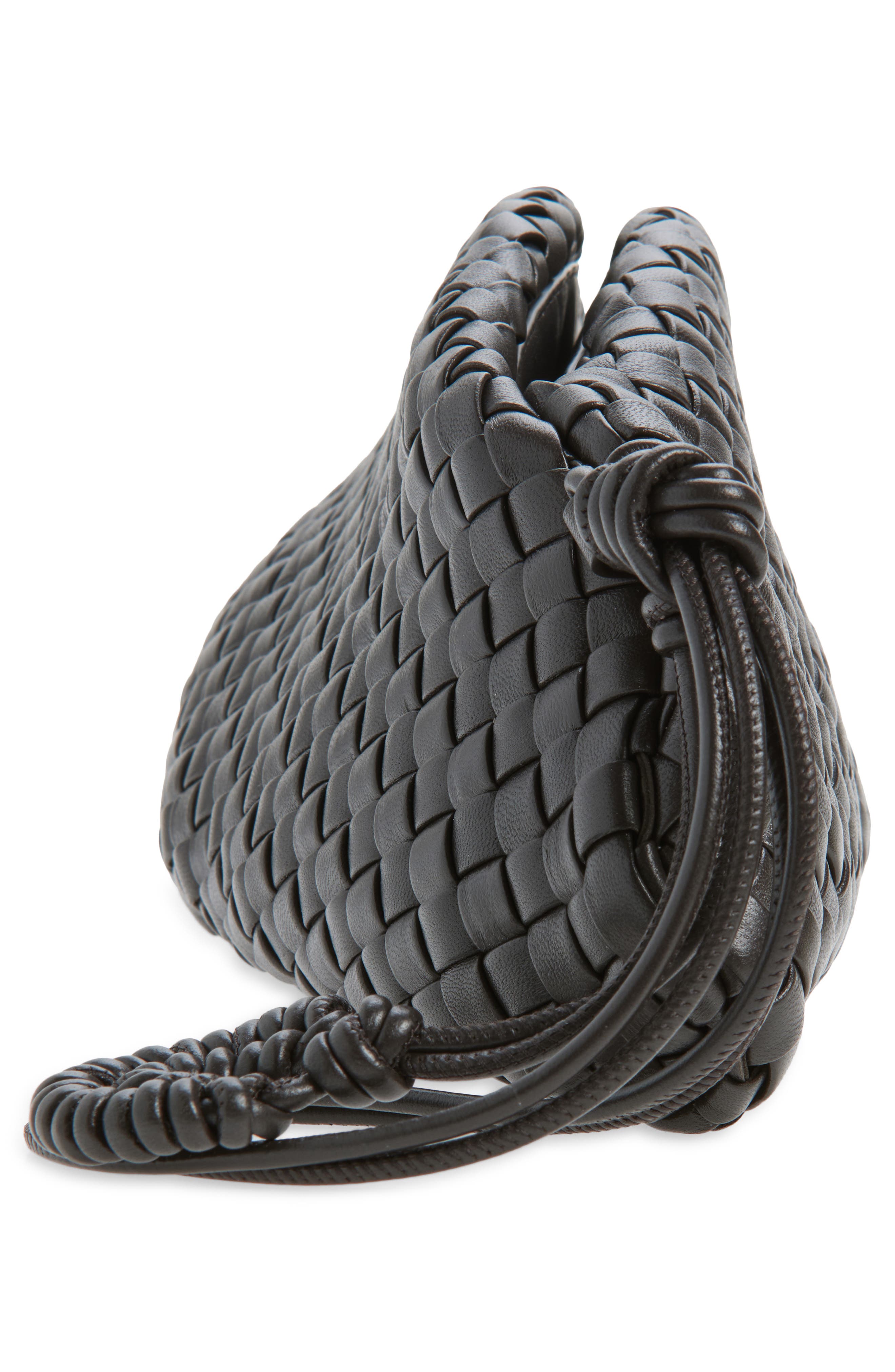 Bottega Veneta Small Onda Intrecciato Leather Clutch, Alternate, color, Espresso