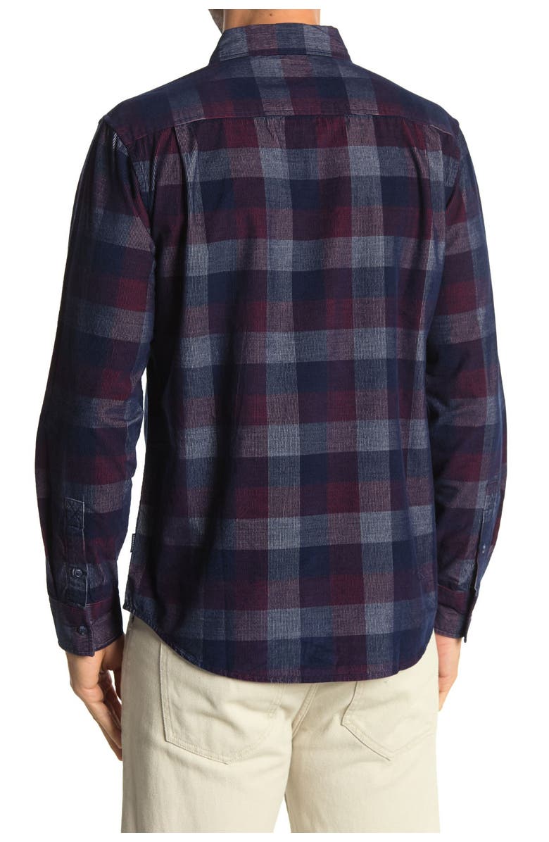 7 Diamonds Black Veil Plaid Corduroy Shirt, Alternate, color, 