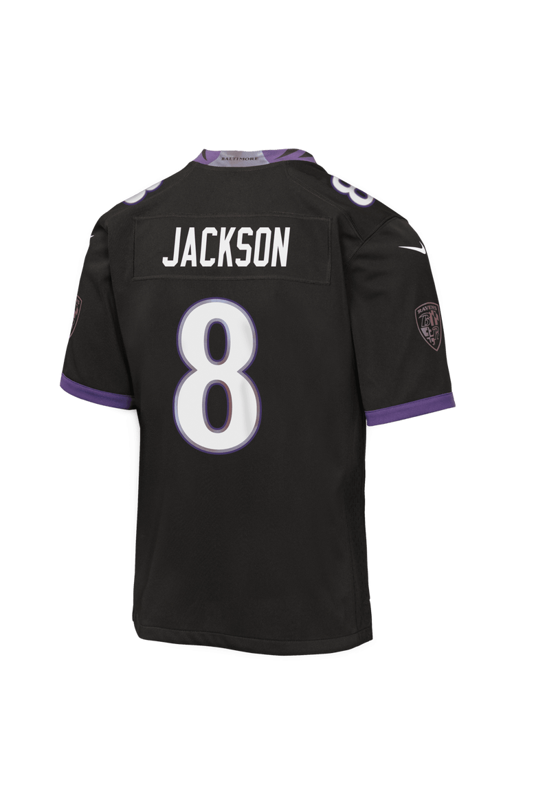 Youth Nike Lamar Jackson Black Baltimore Ravens Alternate Game Jersey, Alternate, color, Black