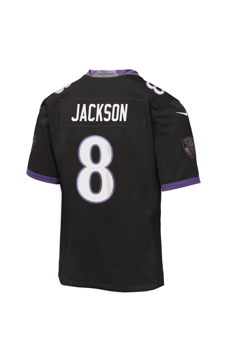 Nike Youth Nike Lamar Jackson Black Baltimore Ravens Alternate Game Jersey, Alternate, color, Black