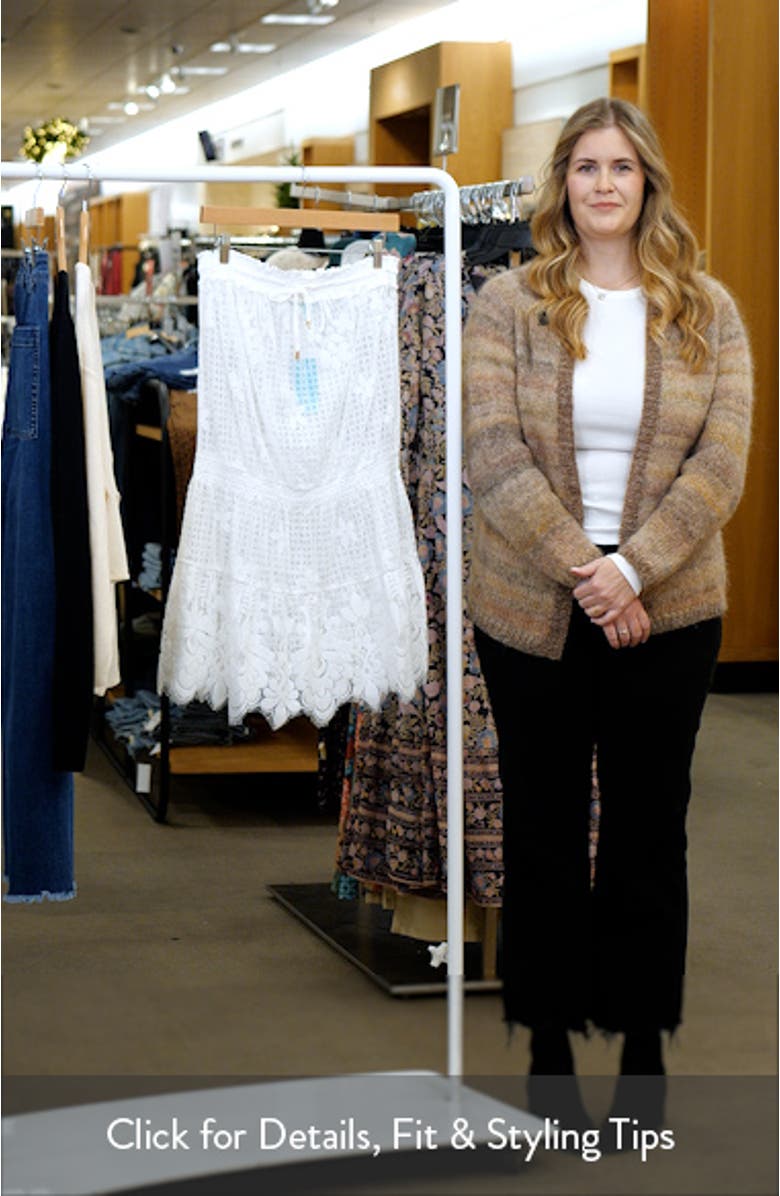 Isla Strapless Lace Cover-Up Minidress, sales video thumbnail