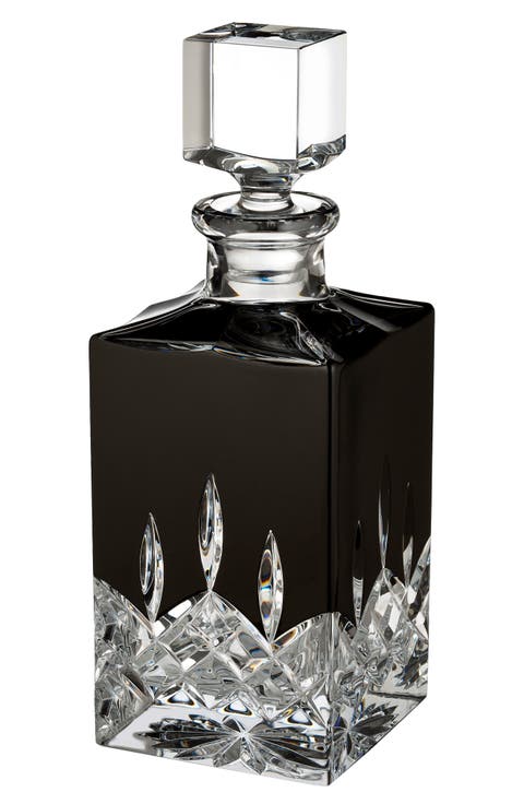 Lismore Black Square Lead Crystal Decanter