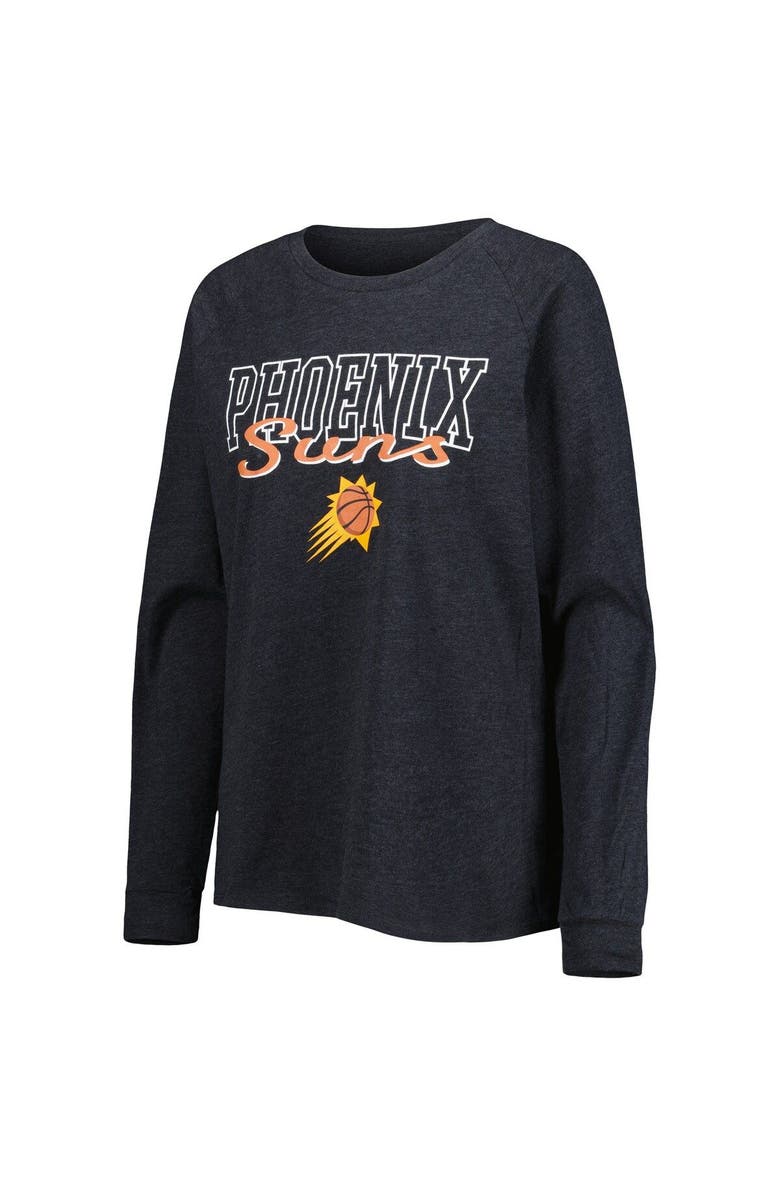 CONCEPTS SPORT Women's Concepts Sport Heather Black/Heather Purple Phoenix Suns Team Raglan Long Sleeve T-Shirt & Shorts Sleep Set, Alternate, color, Heather Black