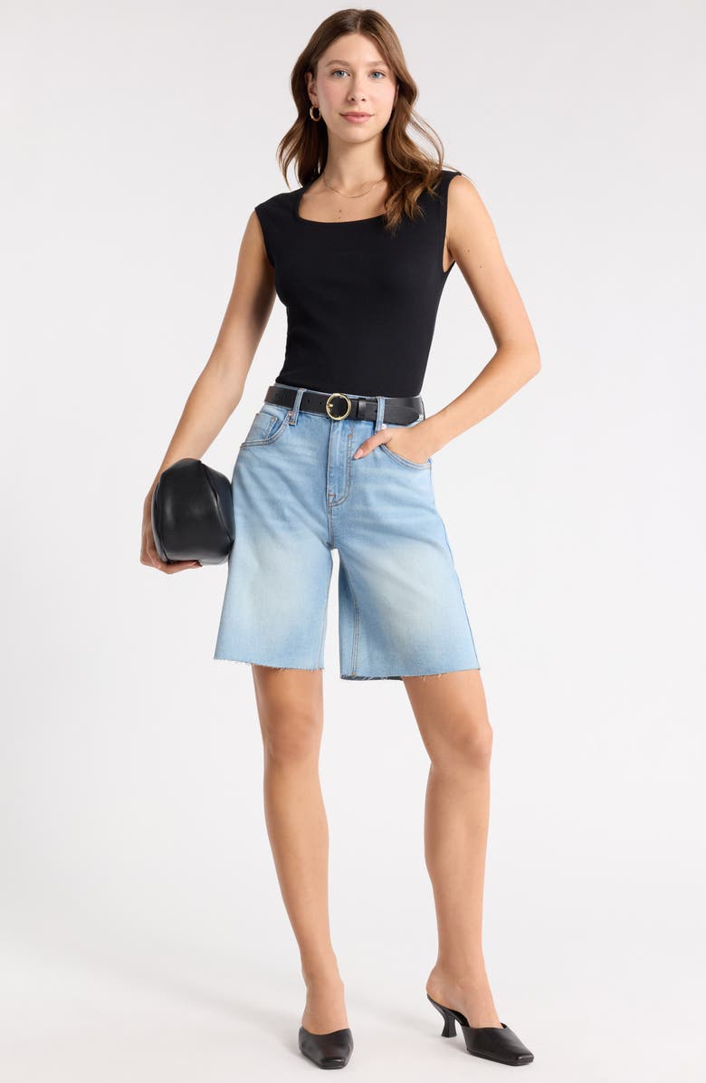 Melrose and Market Square Neck Top, Alternate, color, Black