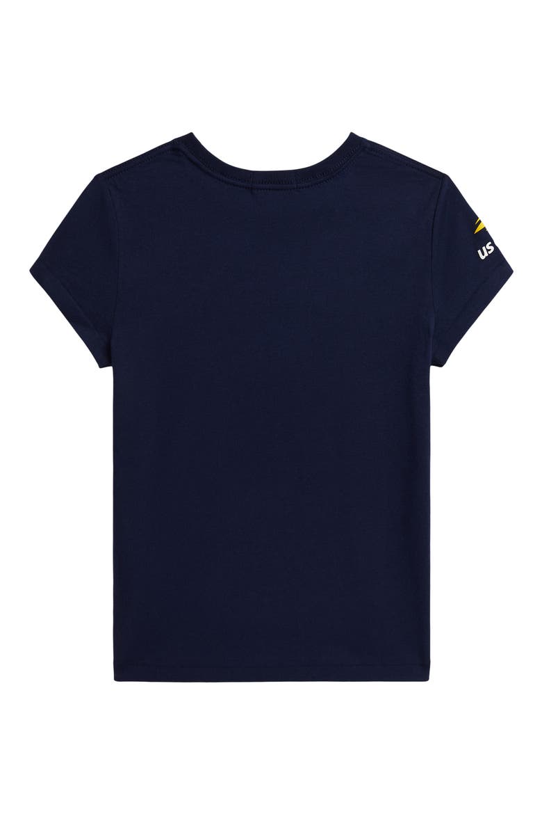 Kids' US Open Polo Bear Graphic Cotton Jersey T-Shirt, Alternate, color, REFINED NAVY