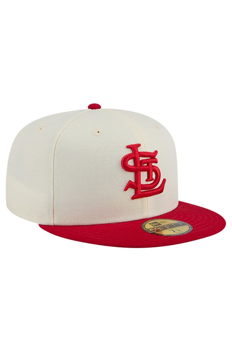 New Era Men's New Era White St. Louis Cardinals Cooperstown Collection Chrome 59FIFTY Fitted Hat, Alternate, color, 