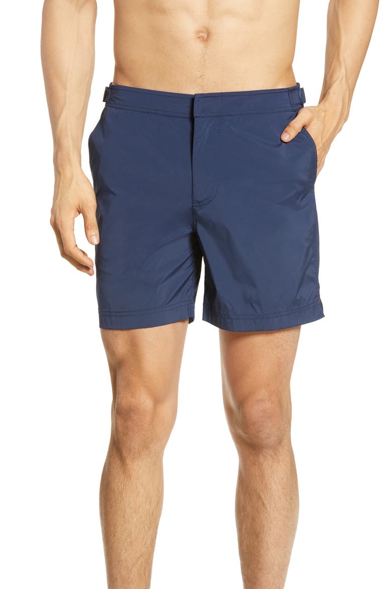 Bulldog Sport Swim Trunks, Main, color, NAVY