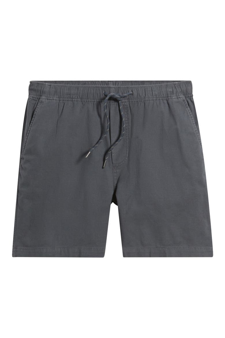 Essential Stretch Cotton Drawstring Shorts, Alternate, color, GRAPHITE TIDE