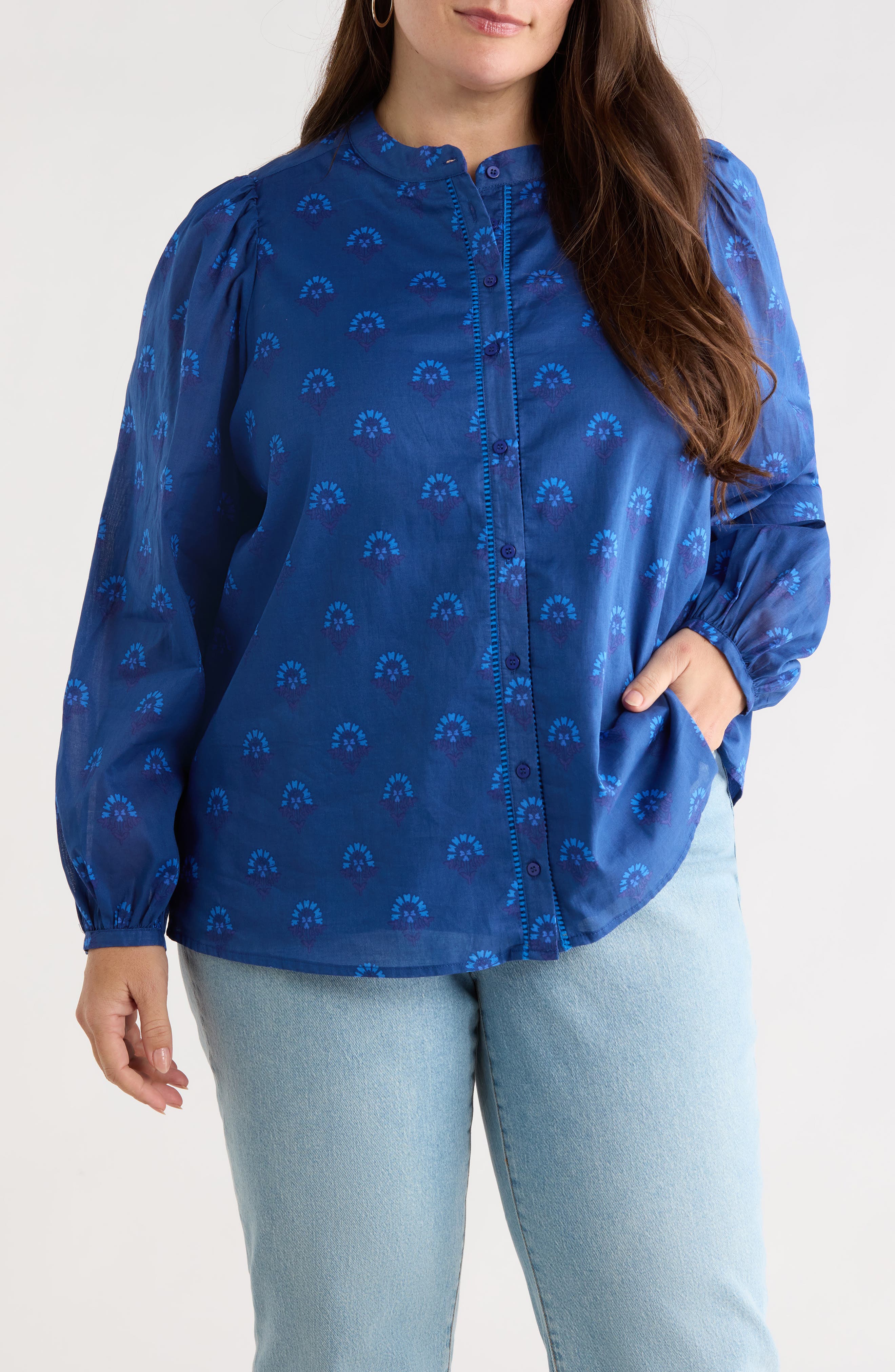 Briza Medallion Meddy Button-Up Shirt