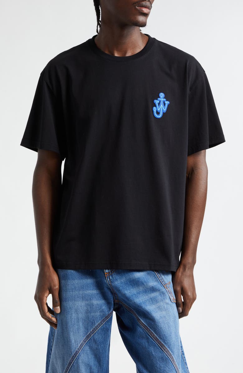 JW Anderson Anchor Logo Patch Cotton T-Shirt, Main, color, 