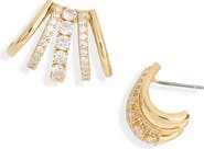 Nadri Cleo Cubic Zirconia Hoop Earrings