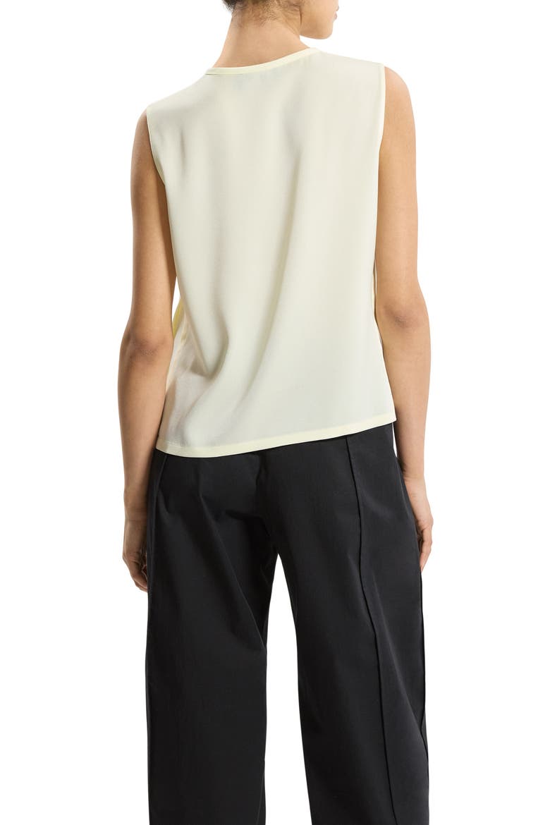 Split Neck Satin Tank, Alternate, color, LEMONGRASS - 2EO