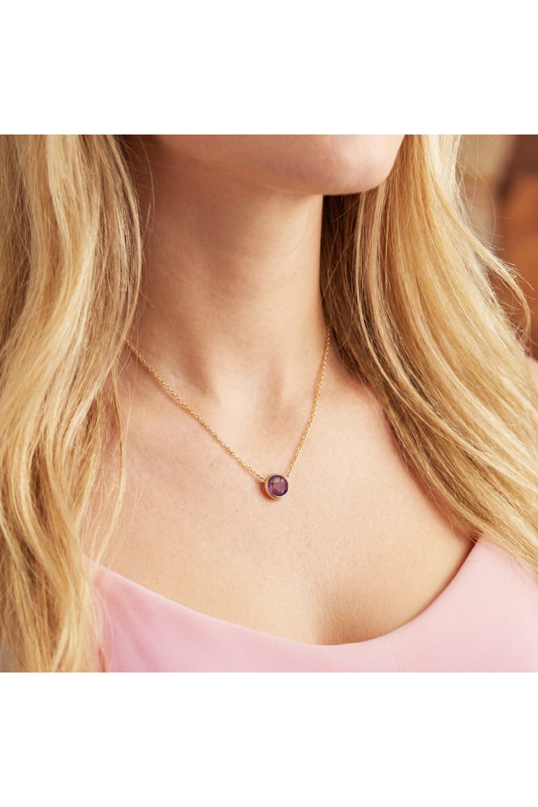 Amethyst Single Bezel Necklace, Alternate, color, Amethyst