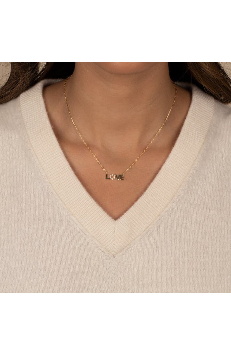 BY ADINA EDEN CZ Star Of David Love Necklace, Alternate, color, 