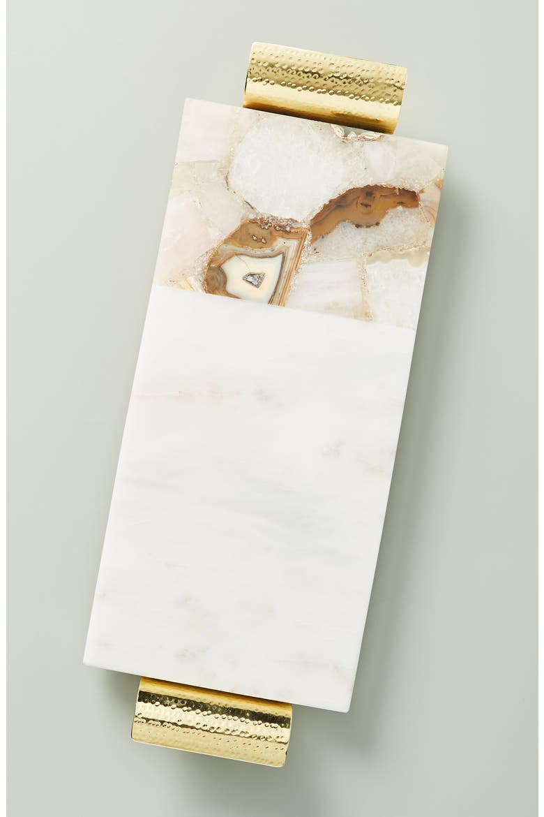 Anthropologie Morgan Agate & Marble Cheese Board, Main, color, WHITE