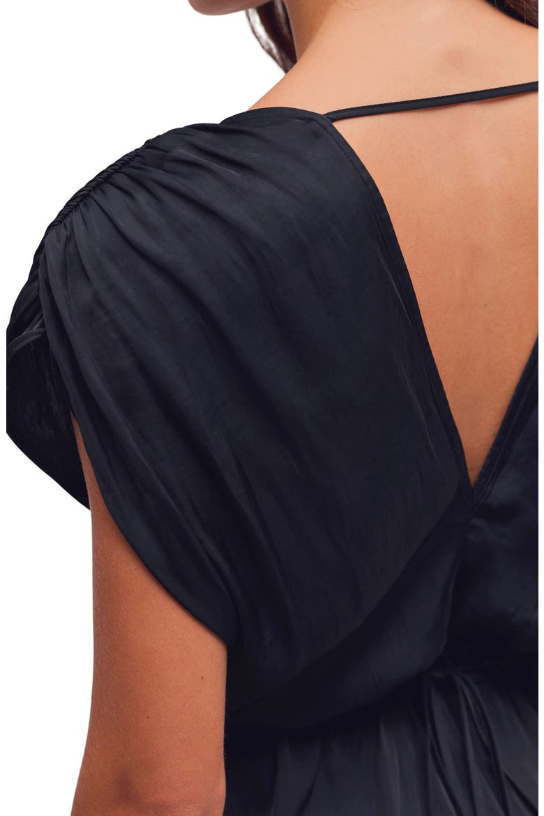 Ash Button-Up Peplum Top, Alternate, color, BLACK