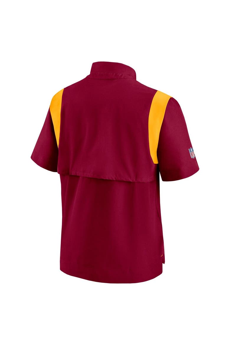 Men's Nike Burgundy Washington Commanders Sideline Coaches Chevron Lockup Pullover Top, Alternate, color, Burgundy