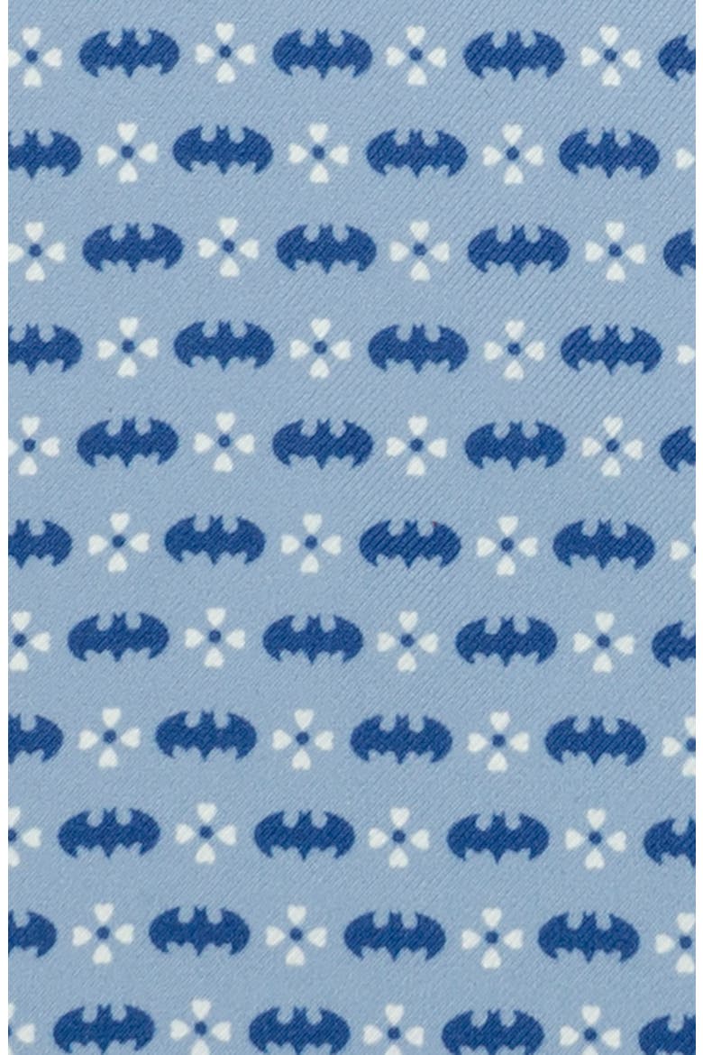Batman Motif Silk Pocket Square, Alternate, color, BLUE
