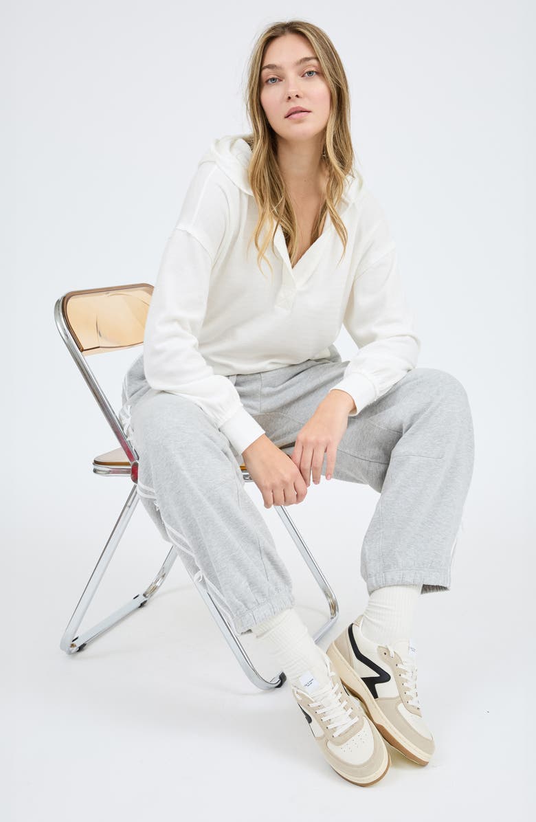 Blu Pepper Solid Hooded Henley, Alternate, color, 