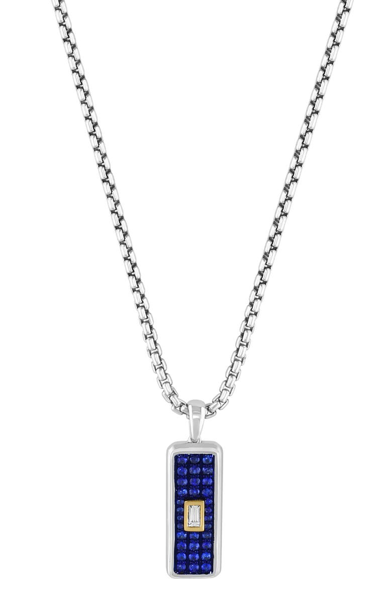 EFFY Sapphire Pendant Necklace, Main, color, 