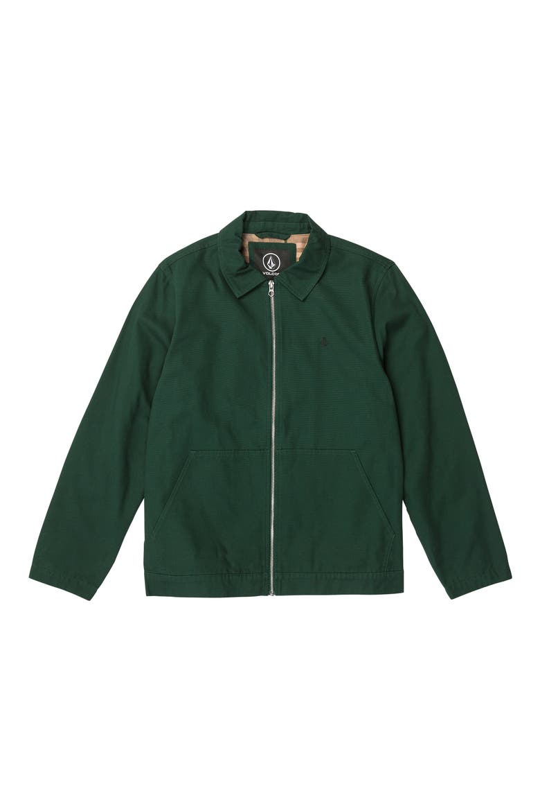 Oak Drive Lined Zip Shirt Jacket, Main, color, DARK PINE