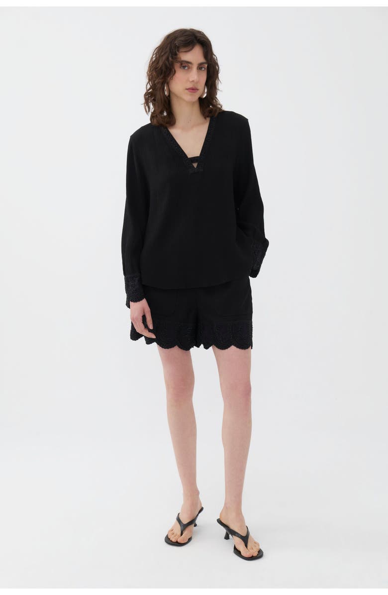 Nocturne Stone Detailed Shorts, Alternate, color, 