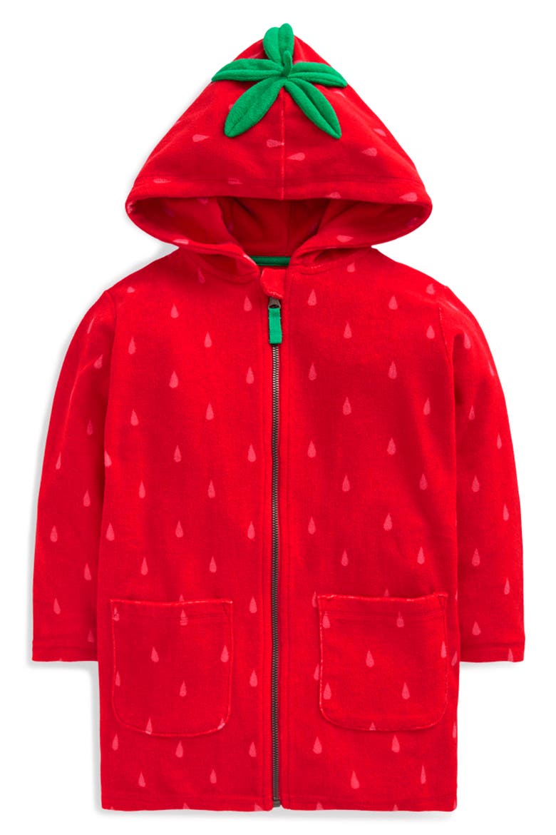 Kids' Romie Terry Full-Zip Hoodie, Main, color, STRAWBERRY TART RED