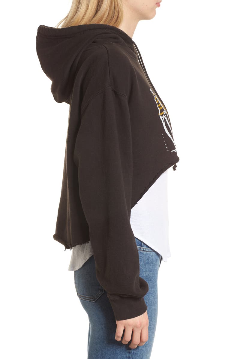 Junk Food x Donald Robertson Stripe Dresses High/Low Hoodie, Alternate, color, 