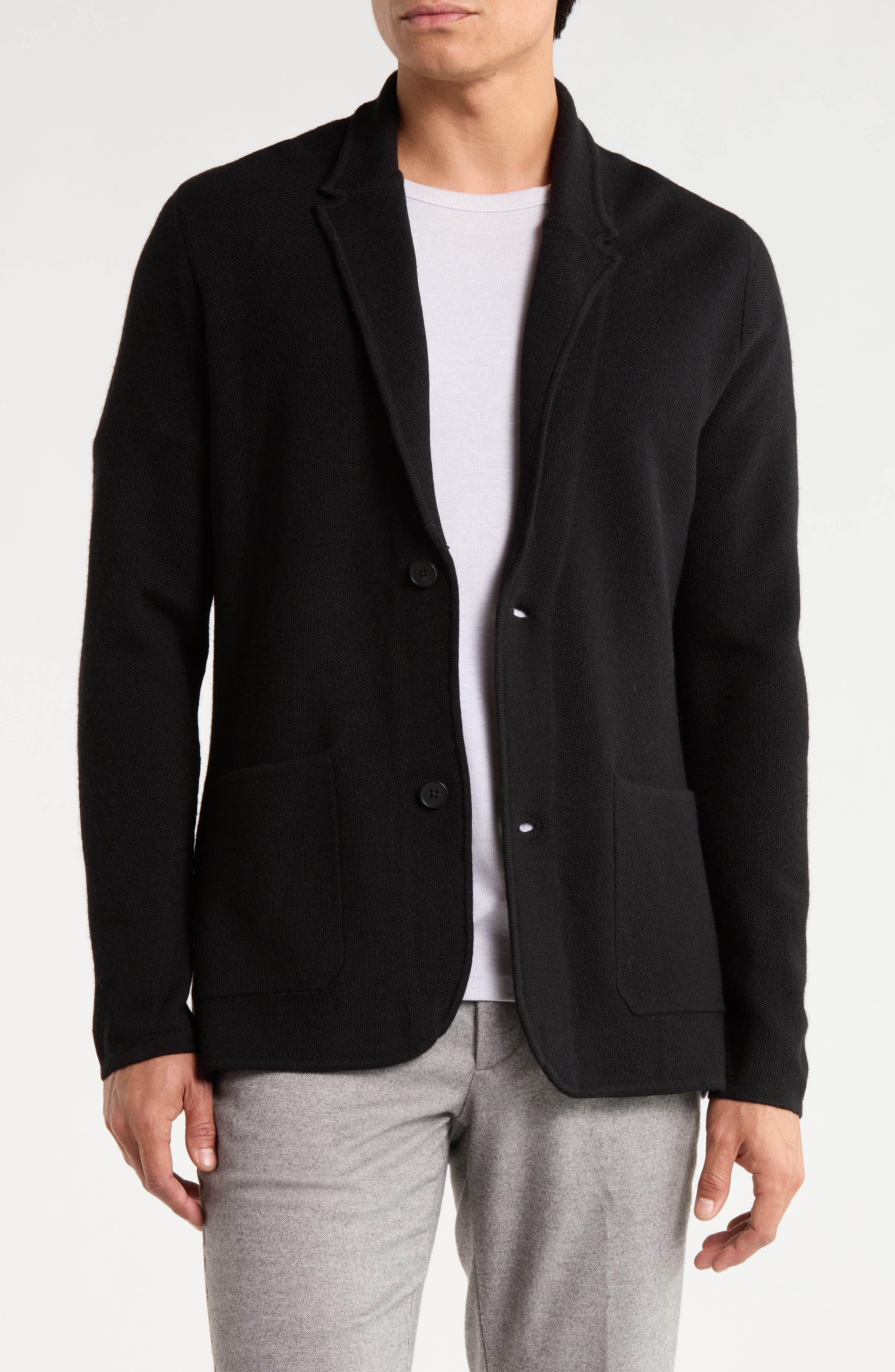 Honeycomb Stitch Sweater Blazer