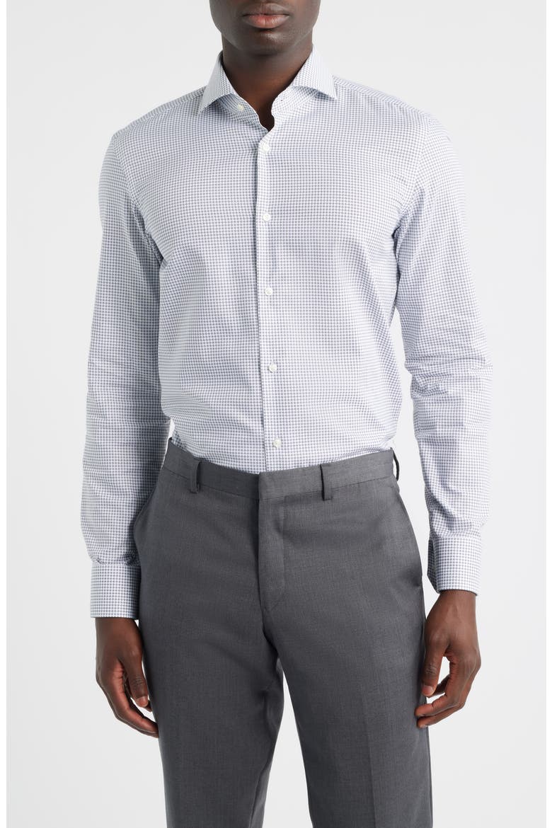H-Hank Slim Fit Dress Shirt, Main, color, DARK BLUE