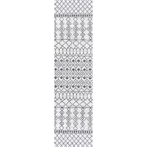 Jonathan Y Kafel Bohemian Indoor/outdoor Area Rug In Ivory/black