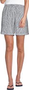 Lands' End Linen High Rise Pull On 7" Shorts