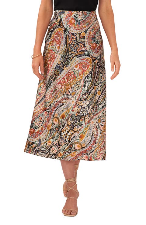 Print Midi Skirt