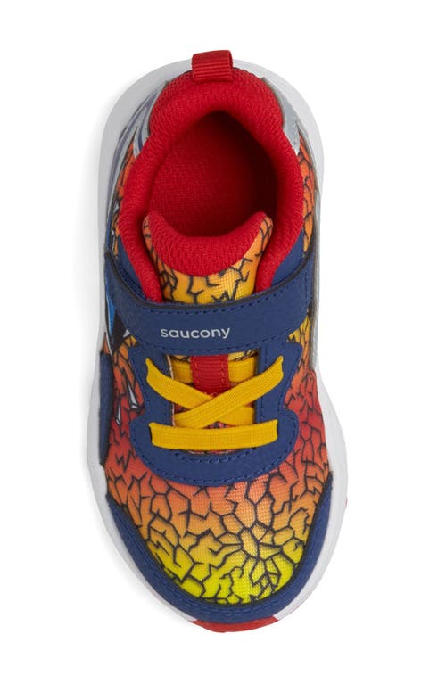 Saucony Kids' Flash A/c 3.0 Sneaker In Black/red/yellow