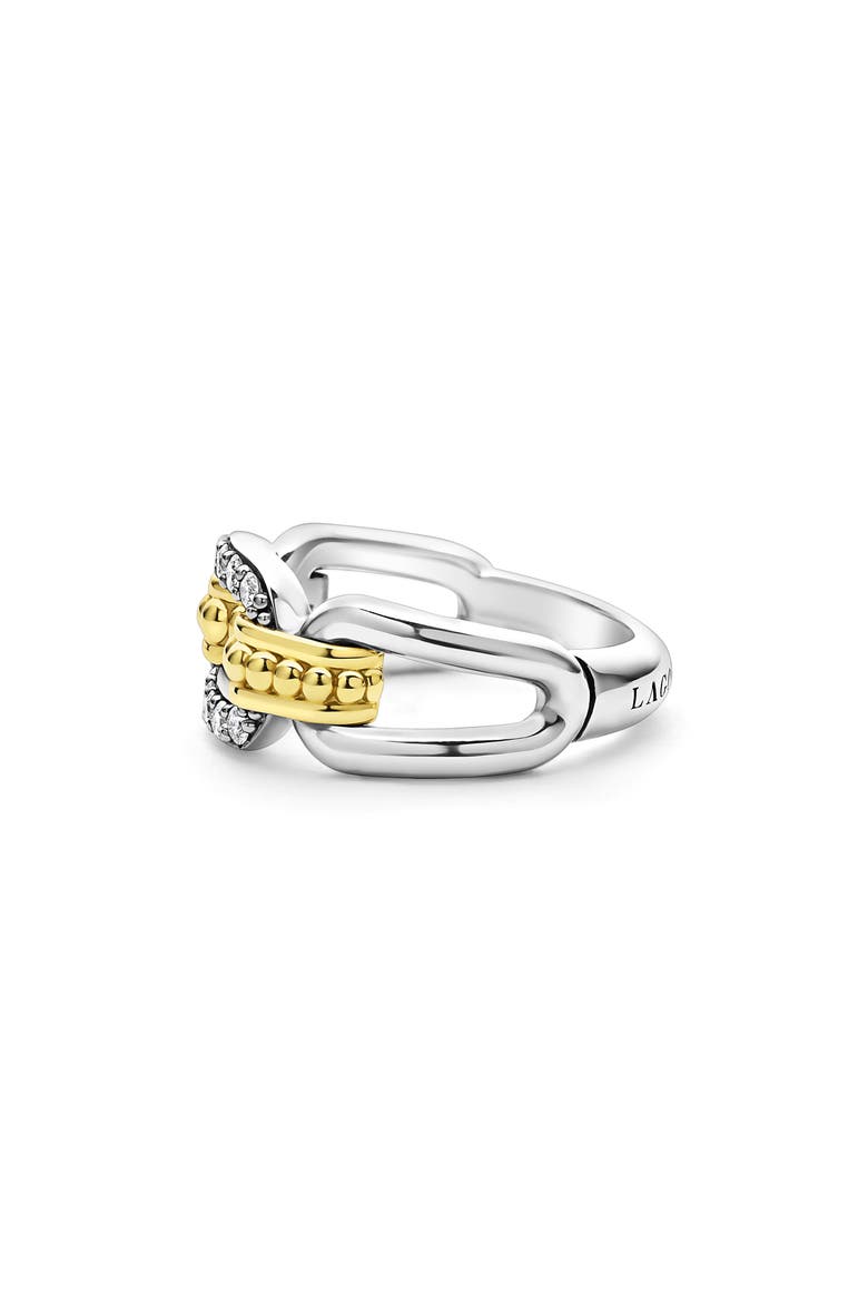 Signature Caviar Links Ring, Alternate, color, TWO-TONE