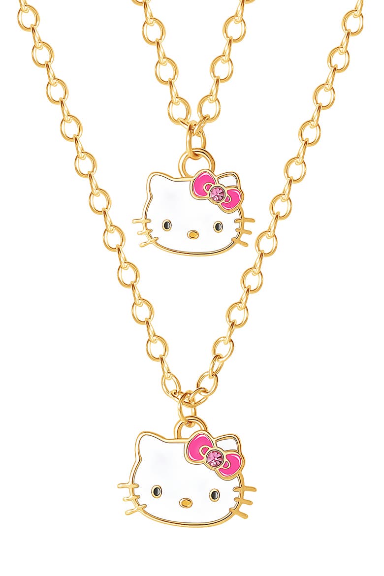 x Hello Kitty® Mommy & Me Necklaces, Main, color, GOLD AND WHITE