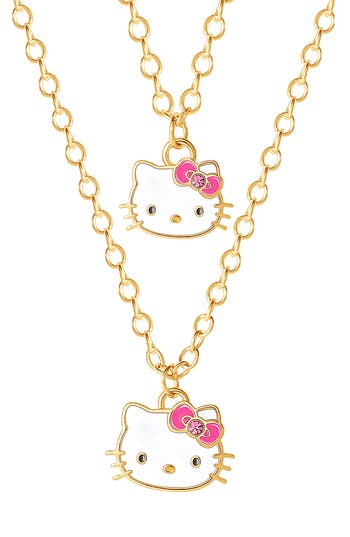 Jacmel X Hello Kitty® Mommy & Me Necklaces In Gold And White