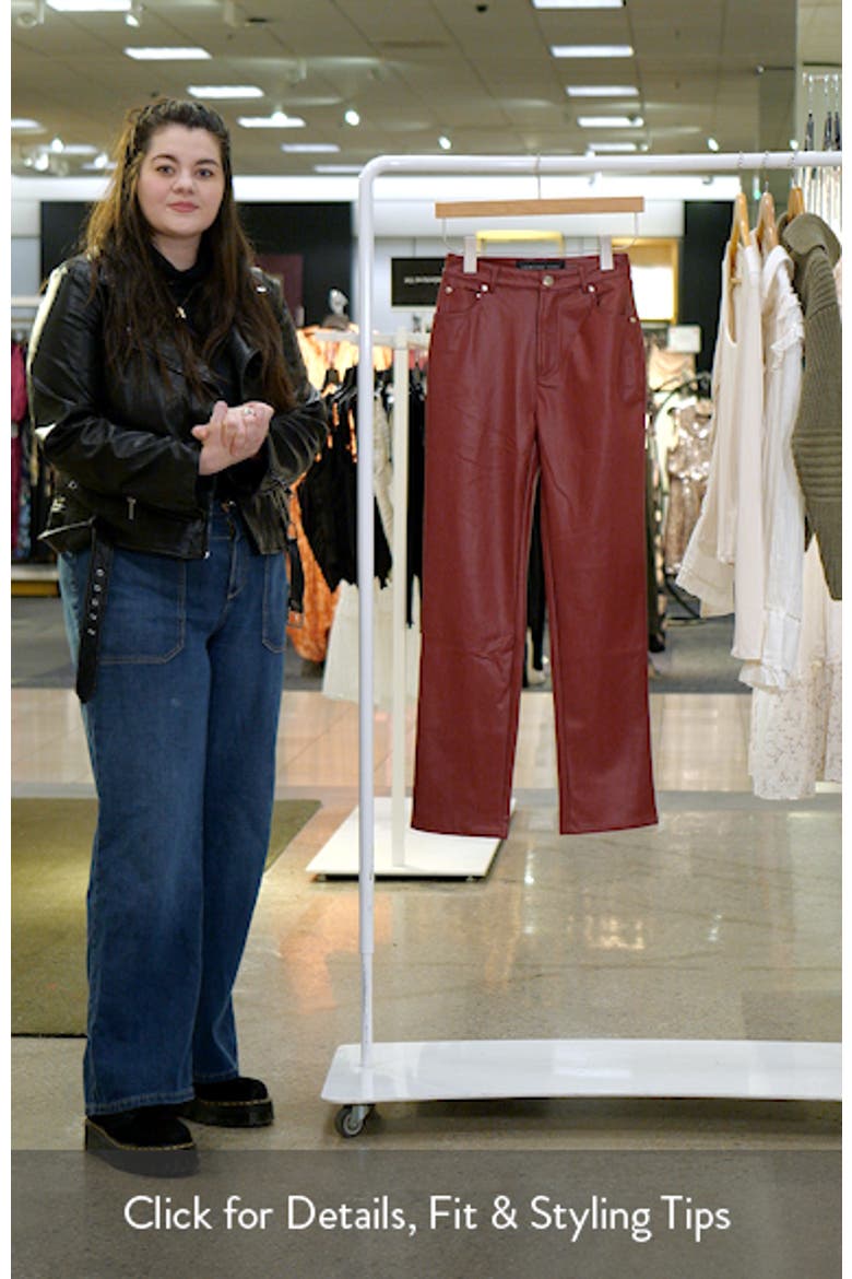 High Waist Faux Leather Crop Pants video