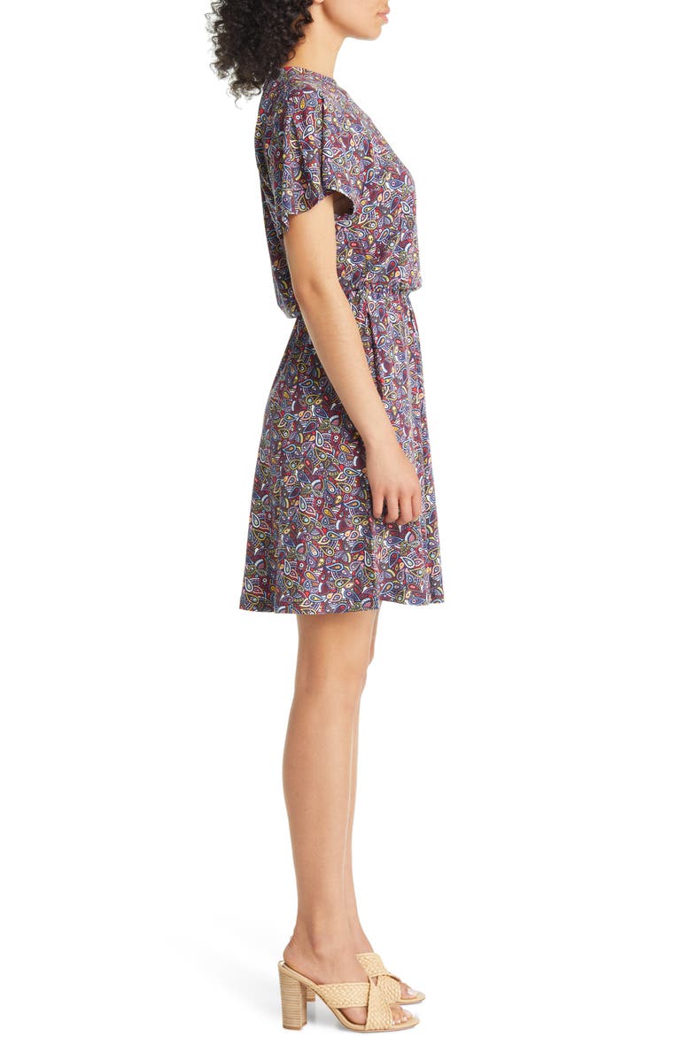 Boden Women's Paisley Print Flutter Sleeve Dress, Alternate, color, 