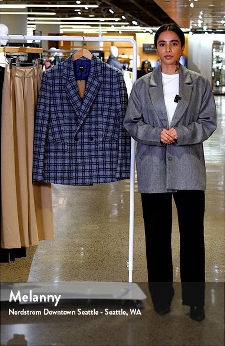 Janka Double Breasted Plaid Blazer, sales video thumbnail